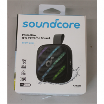 SALE OUT. Anker Soundcore Boom Go 3i Portable Bluetooth Speaker, Black | Anker Soundcore Speaker | Boom Go 3i | Warranty 24 month(s) | 15 W | Waterproof | Bluetooth | Portable | Black | DEMO