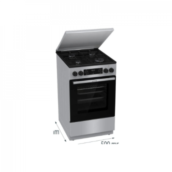 Gorenje GK5C42SJ Cooker, Gas hob, Electric oven, Width 50 cm, Grey