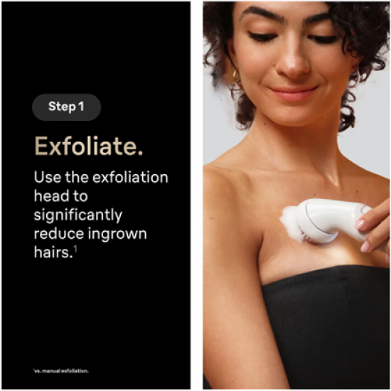 Braun Silk-épil 9 Flex SkinSpa SES9-481 3D Epilator, Wet & Dry, White/Gold