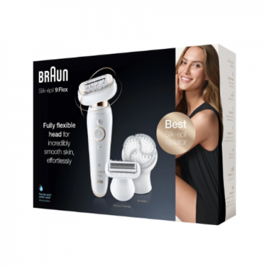 Braun Epilator | Silk-épil 9 Flex SES9-030 3D | Operating time (max) 50 min | Number of power levels 2 | Wet & Dry | White