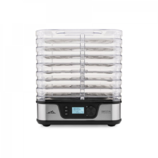 ETA Food dryer | ETA930190000 Secca Premium | Power 380 W | Number of trays 8 | Temperature control | Integrated timer | Silver