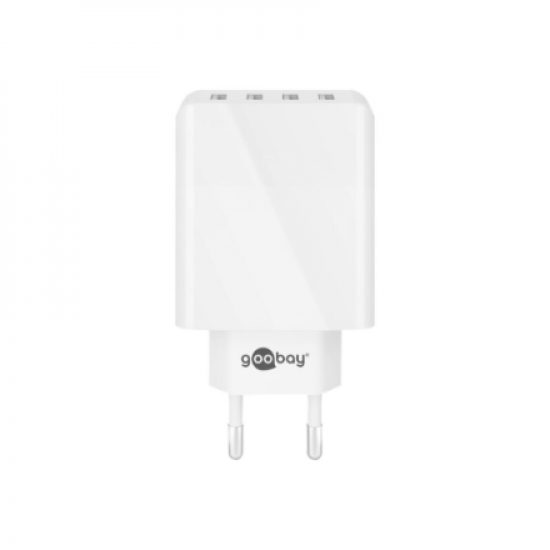 Goobay 44962 30 W USB-A Multiport Charger, White
