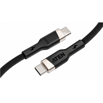 Aten 240W USB-C to USB-C Braided Charging Cable, 2 m | 2L-3102P240 | USB-C to USB-C