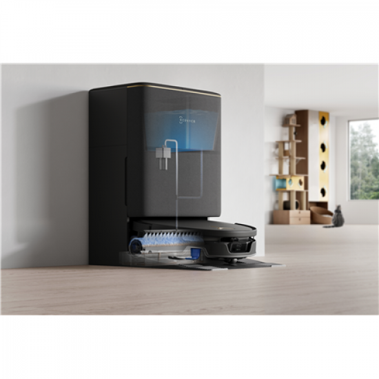 Ecovacs DEEBOT T90S PRO OMNI Vacuum Cleaner,Robot,Wet&Dry,40000Pa,TruEdge 3.0,ZeroTangle 4.0,OZMO Roller 3.0,Black+OMNI Auto-Empty Station