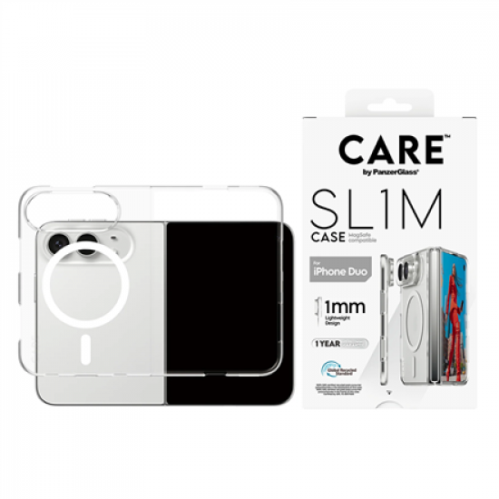 PanzerGlass Care | Back cover | iPhone Duo | Apple | Recycled plastic | Transparent