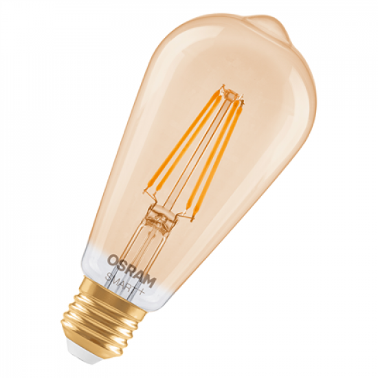 Osram SMART+ MATTER Filament Dimmable Classic Edison 53 824 Gold | E27 | 6 W | Warm White | Wi-Fi