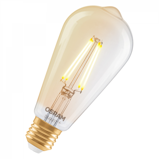 Osram SMART+ MATTER Filament Dimmable Classic Edison 53 824 Gold | E27 | 6 W | Warm White | Wi-Fi