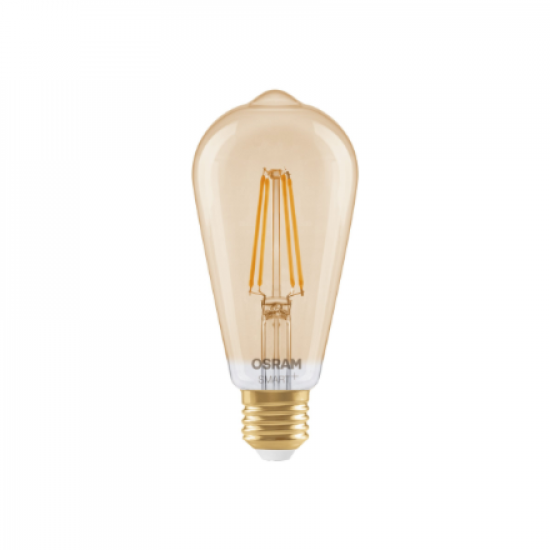 Osram SMART+ MATTER Filament Dimmable Classic Edison 53 824 Gold | E27 | 6 W | Warm White | Wi-Fi