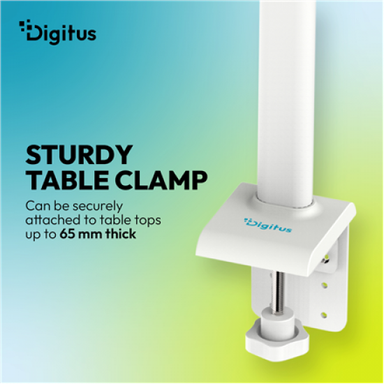 Digitus LED Desk Lamp, 80 cm, White | DA-90493 | 2400 lm | 16 W | 3000-6500 K | Warm white light to white daylight | LED lamp | 10 V