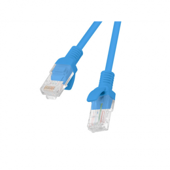 Lanberg Patchcord CAT.5E UTP 0.25M fluke passed 10-pack, Blue | PCU5-20CC-0025-B