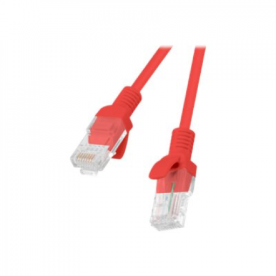 Lanberg Patchcord CAT.5E UTP 0.25M fluke passed 10-pack, Red | PCU5-20CC-0025-R