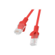 Lanberg Patchcord CAT.5E UTP 0.25M fluke passed 10-pack, Red | PCU5-20CC-0025-R