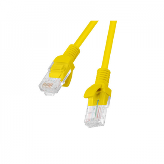 Lanberg Patchcord CAT.5E UTP 0.25M fluke passed 10-pack, Yellow | PCU5-20CC-0025-Y