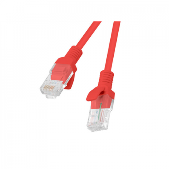 Lanberg Patchcord CAT.5E UTP 0.5M fluke passed 10-pack, Red | PCU5-20CC-0050-R