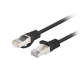 Lanberg Patchcord CAT.6 FTP 1M fluke passed 10-pack, Black | PCF6-20CC-0100-BK