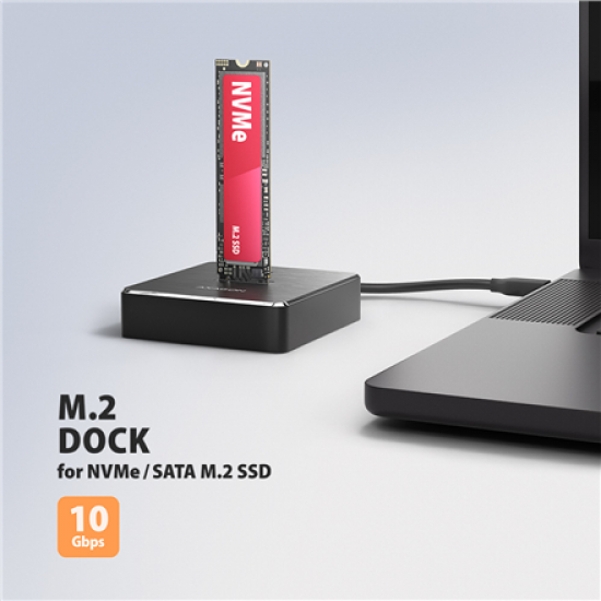 AXAGON ADSA-M2C11 USB-C 10Gbps docking station for M.2 NVMe / SATA SSD
