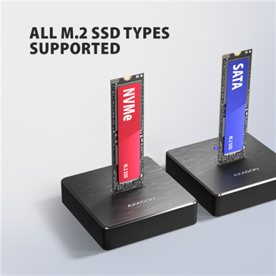 AXAGON ADSA-M2C11 USB-C 10Gbps docking station for M.2 NVMe / SATA SSD
