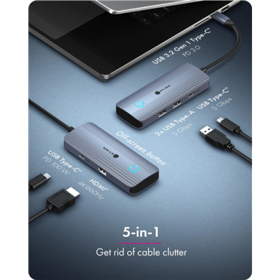 Raidsonic Spade Dock 4081 (Off-Screen Button) | IB-DK4081-SO