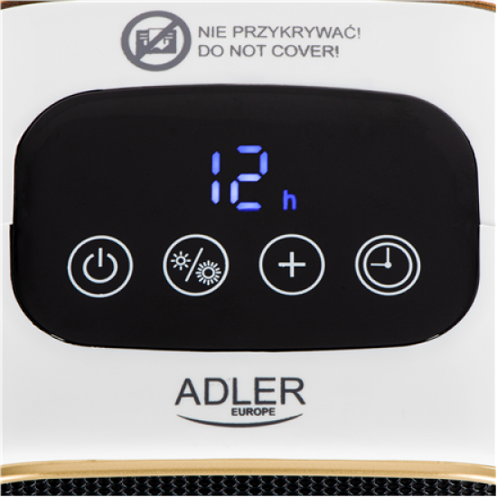 Adler AD 7762 Ceramic Fan Heater with LED Display, Cool Air Fan