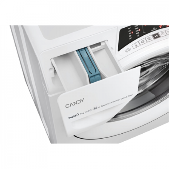 Candy RO4 476DWM7/1-S  Washing Machine, A, Front loading, Capacity 7 kg, Depth 45.4 cm, 1400 RPM, White | Candy