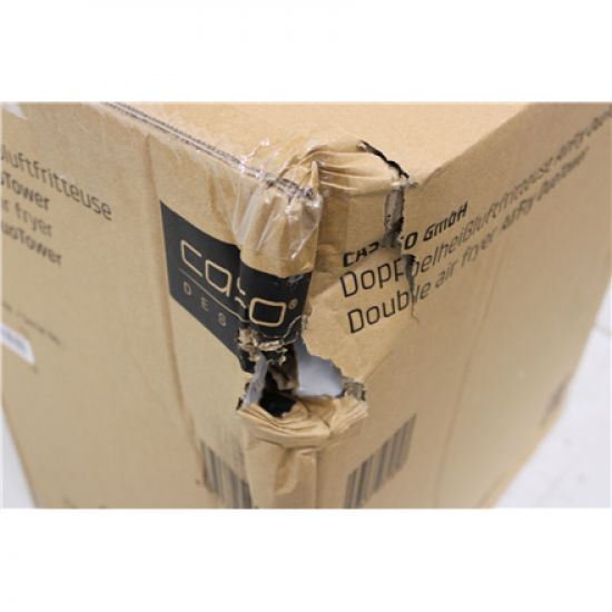 SALE OUT. Caso 03189 DuoTower Double Air Fryer, Total capacity 12.4 L, Black | Caso Double Air Fryer | AirFry DuoTower | Capacity 12.4 L | Black | DAMAGED PACKAGING | 24 month(s)