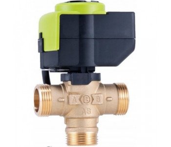 BARBERI трехходовой клапан 1" с приводом kvs-8.0, наружная резьба