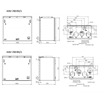 Ensy InoVent AHU 700 BH/BV  