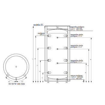 Kospel 200L SV-200, акумуляционный бак