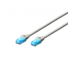 Digitus | Patch cord | CAT 5e U-UTP | Grey | Modular RJ45 (8/8) plug | Modular RJ45 (8/8) plug