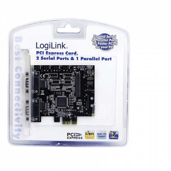 Logilink | 2 x serial (COM), 1 x parallel (LPT) | PCIe