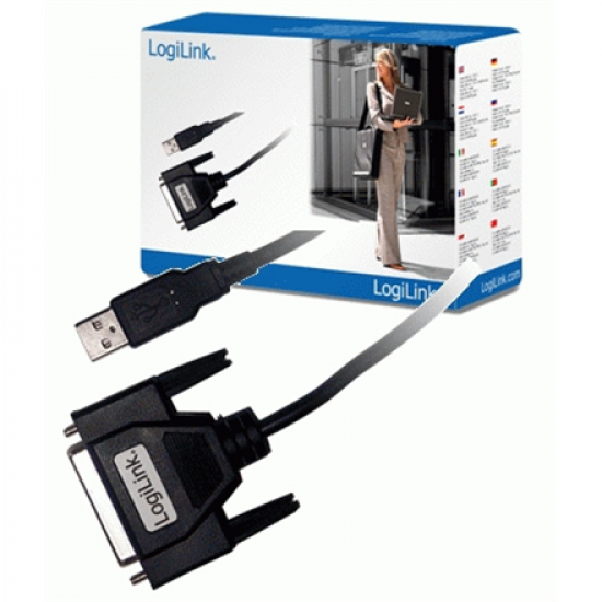 Logilink | USB 2.0 adapter to Paralel (LPT)  DB25 , 1,8m | USB-A to LPT USB A male | DB25
