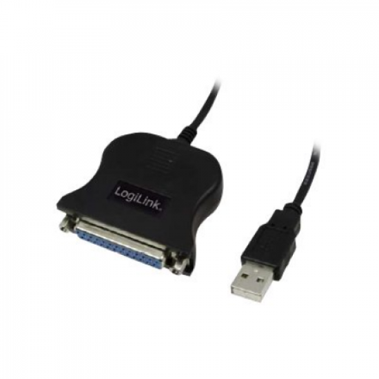 Logilink | USB 2.0 adapter to Paralel (LPT)  DB25 , 1,8m | USB-A to LPT USB A male | DB25