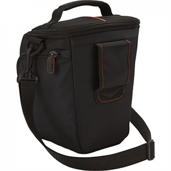 Case Logic | DCB-306 SLR Camera Bag | Black | * Designed to fit an SLR camera with standard zoom lens attached * Internal zippered pocket stores memory cards, filter or lens cloth * Side zippered pockets store an extra battery, cables, lens cap, or small 