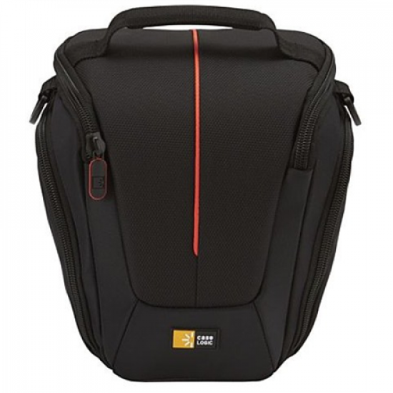Case Logic | DCB-306 SLR Camera Bag | Black | * Designed to fit an SLR camera with standard zoom lens attached * Internal zippered pocket stores memory cards, filter or lens cloth * Side zippered pockets store an extra battery, cables, lens cap, or small 