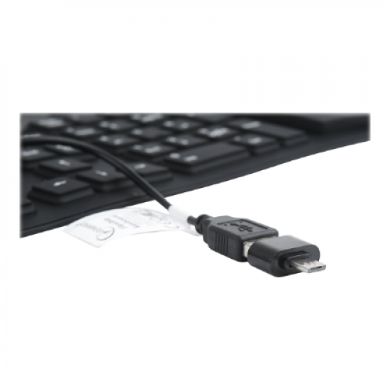 Gembird | Flexible keyboard | Wired | US | USB + PS/2