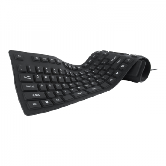 Gembird | Flexible keyboard | Wired | US | USB + PS/2