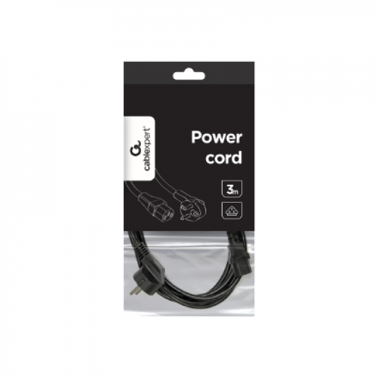 Cablexpert | PC-186-VDE-3M Power cord (C13), VDE approved, 3 m | Black