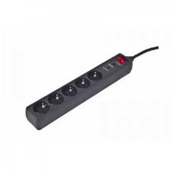 Surge Protector SPG5-C-15/ 4.5 m/ 5 Sockets/ Black
