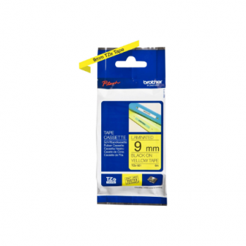 Brother | TZe-621 Laminated Tape | Black on Yellow | TZe | 8 m | 9 cm