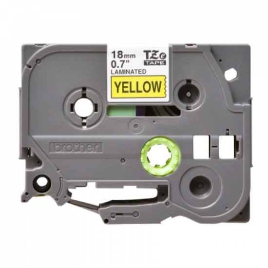 Brother | TZe-641 Laminated Tape | Black On Yellow | TZe | 8 m | 1.8 cm