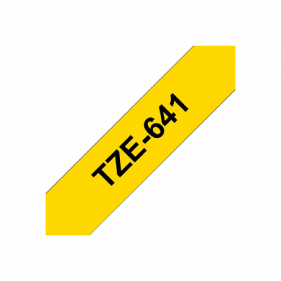 Brother | TZe-641 Laminated Tape | Black On Yellow | TZe | 8 m | 1.8 cm
