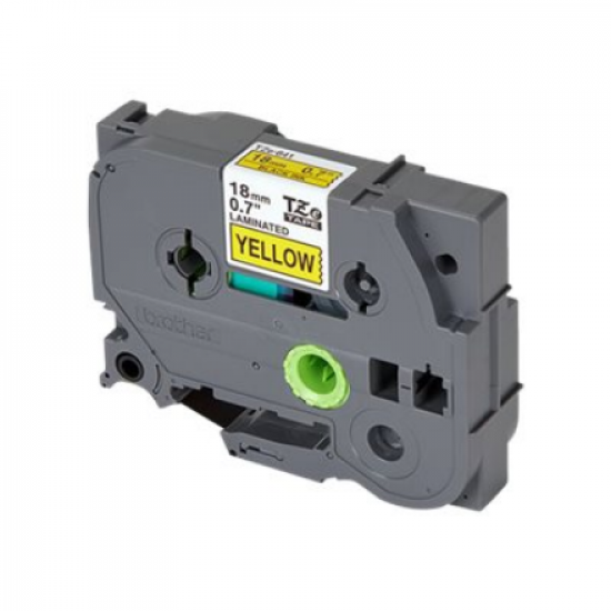 Brother | TZe-641 Laminated Tape | Black On Yellow | TZe | 8 m | 1.8 cm