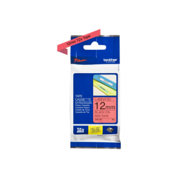 Brother | TZE-431 Laminated Tape | Black on Red | TZe | 8 m | 1.2 cm