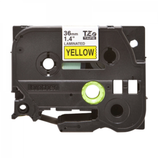 Brother | TZe-661 Laminated Tape | Black on Yellow | TZe | 8 m | 3.6 cm