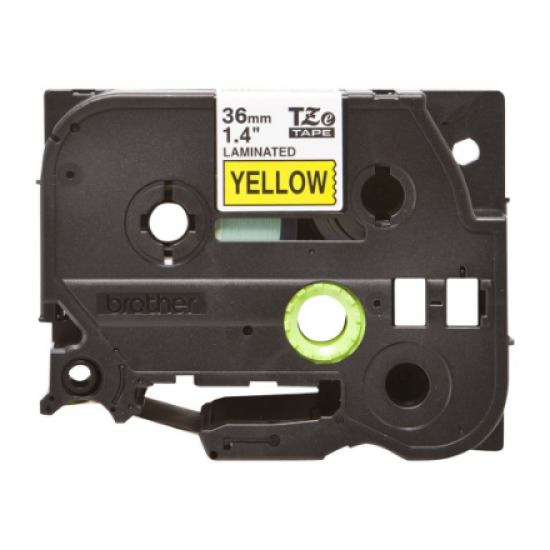 Brother | TZe-661 Laminated Tape | Black on Yellow | TZe | 8 m | 3.6 cm