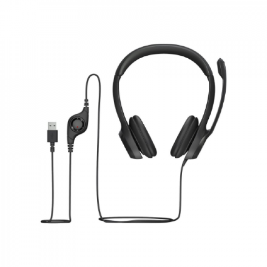 Logitech | Computer headset | H390 | Built-in microphone | USB Type-A | Black