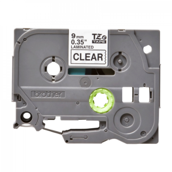 Brother | TZe-121 Laminated Tape | Black on Clear | TZe | 8 m | 9 cm