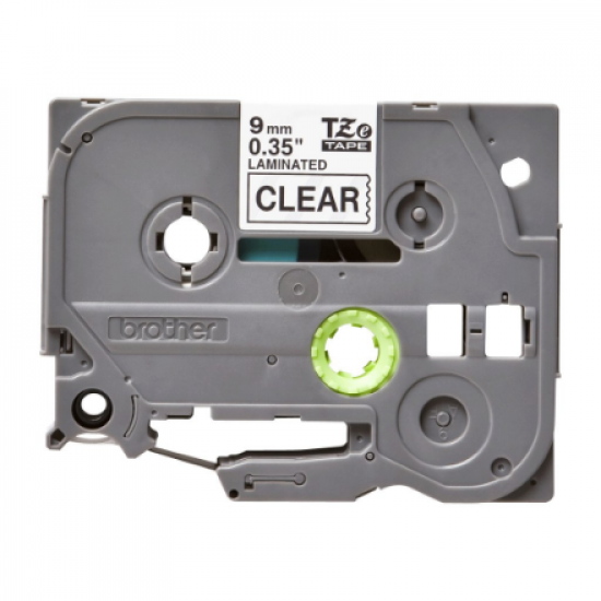 Brother | TZe-121 Laminated Tape | Black on Clear | TZe | 8 m | 9 cm