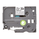 Brother | TZe-135 Laminated Tape | White on Clear | TZe | 8 m | 1.2 cm
