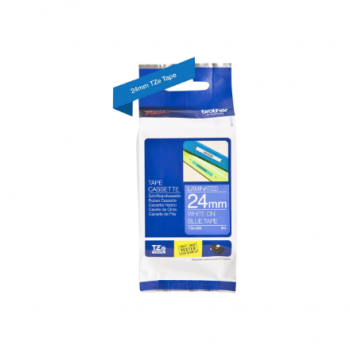 Brother | TZe-555 Laminated tape | White On Blue | TZe | 8 m | 2.4 cm